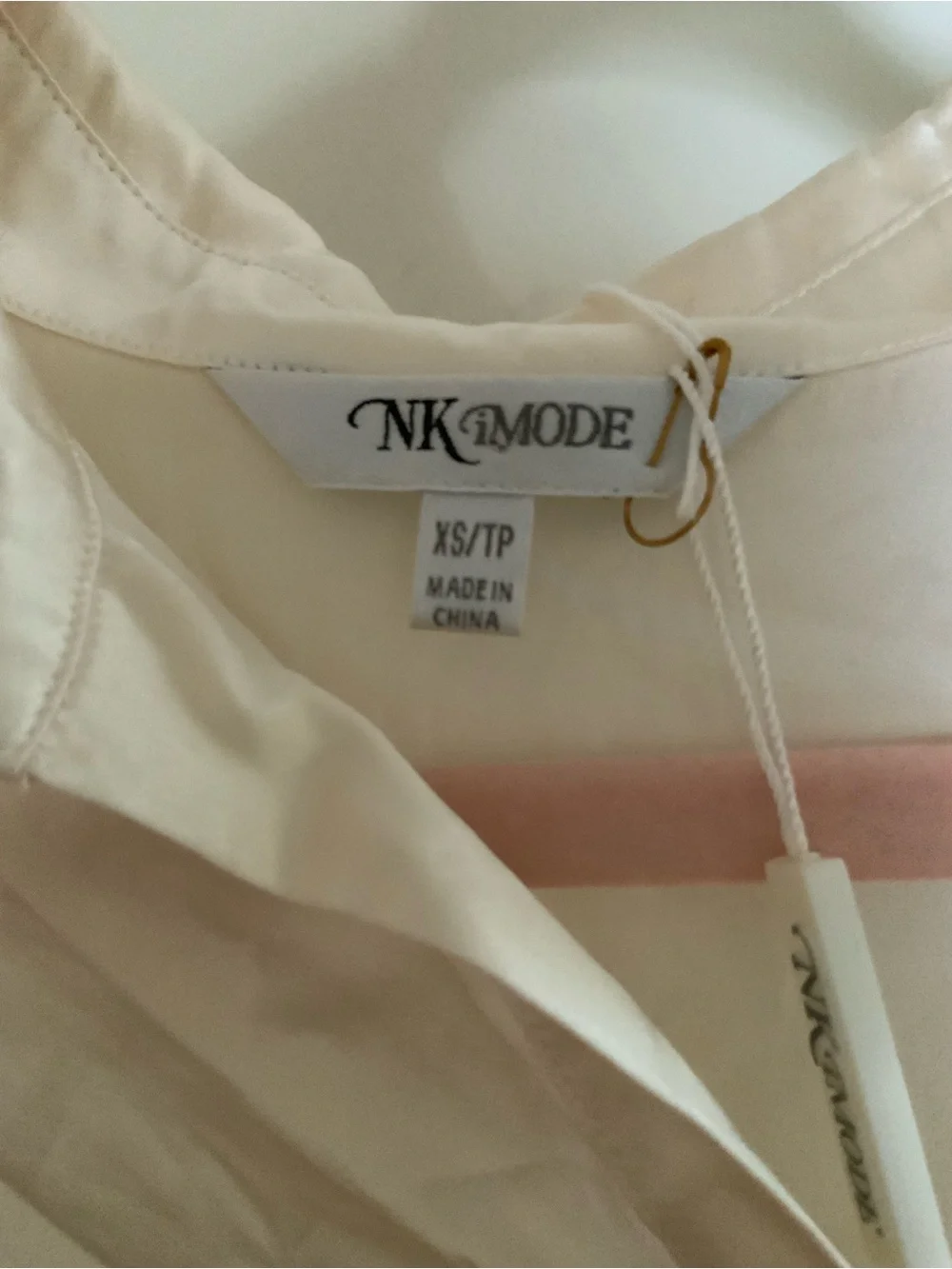 NK iMODE Meghan Silk Sleep Shirt Off White NWT XS $430 Retail